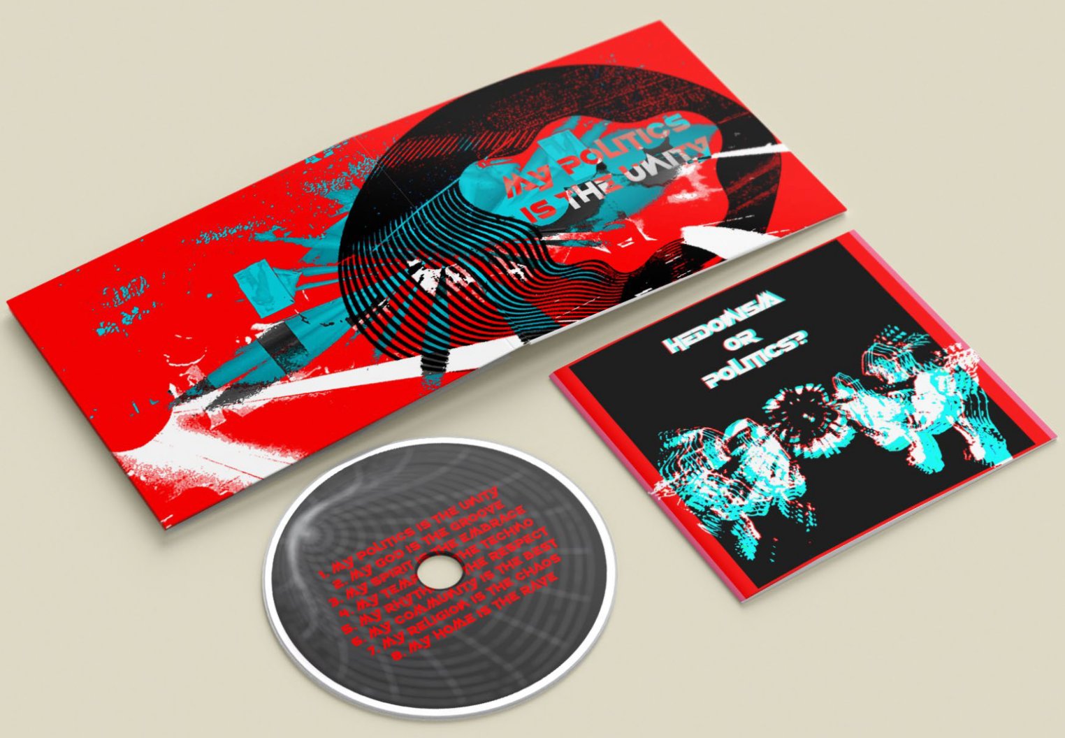 Hedonism or Politics CD packaging