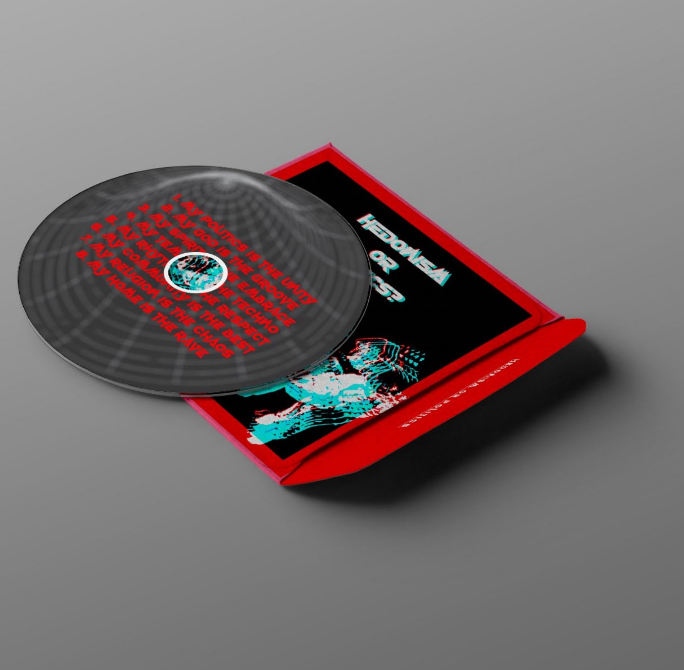 Hedonism or Politics CD close-up