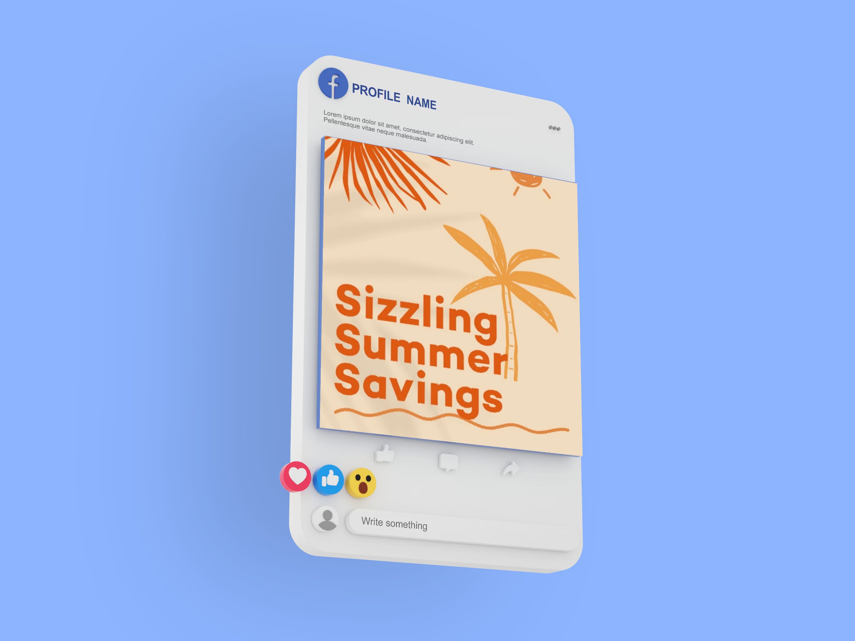 Sizzling Summer Sales Facebook mockup