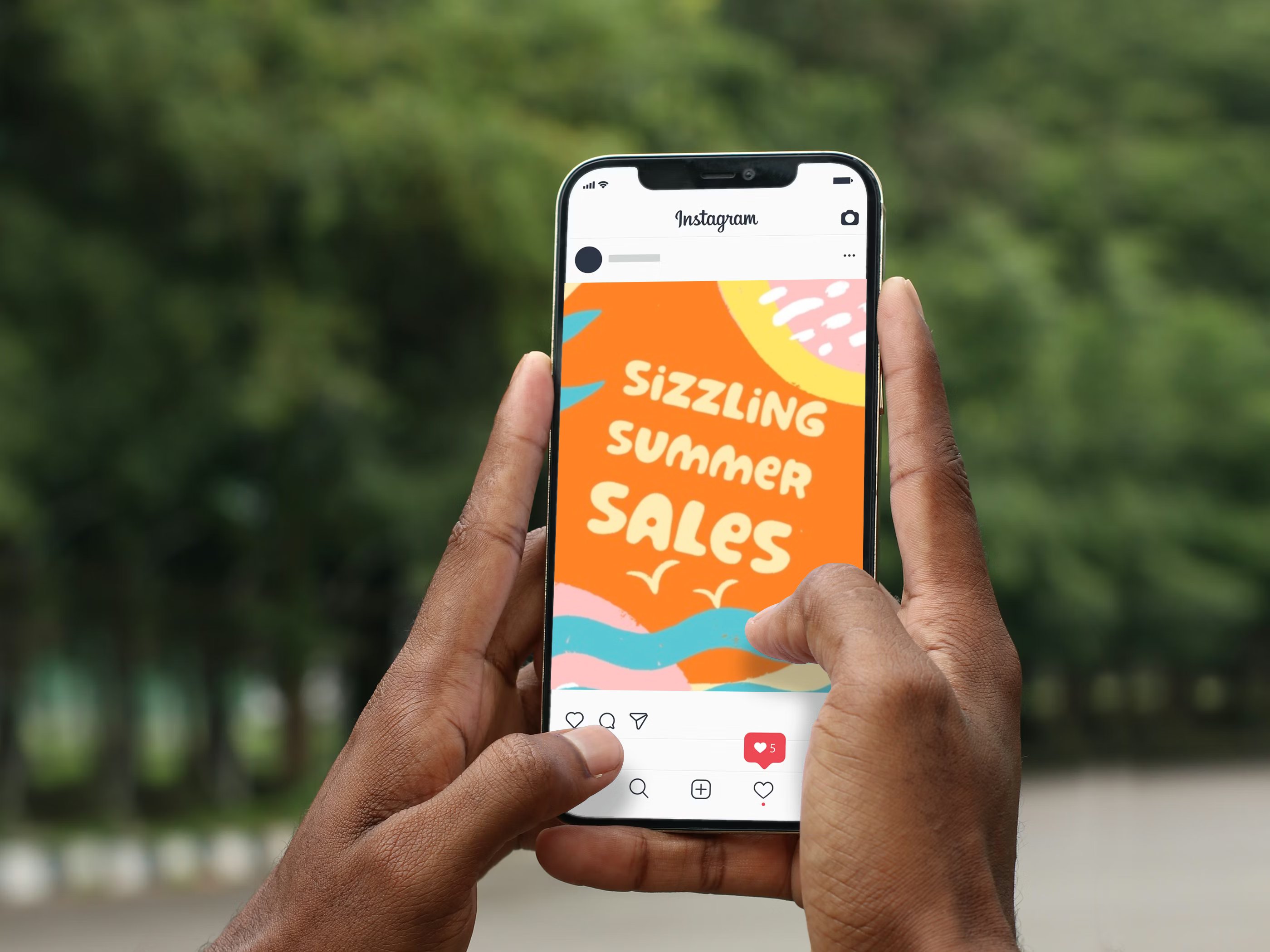 Sizzling Summer Sales Instagram mockup